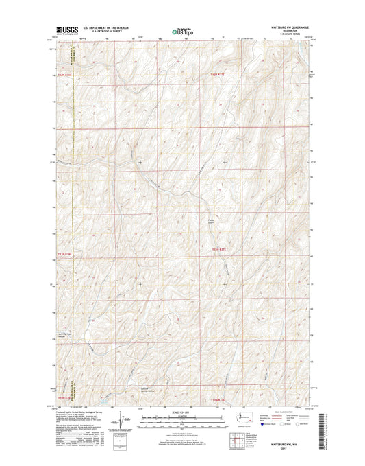 Waitsburg NW Washington US Topo Map Image