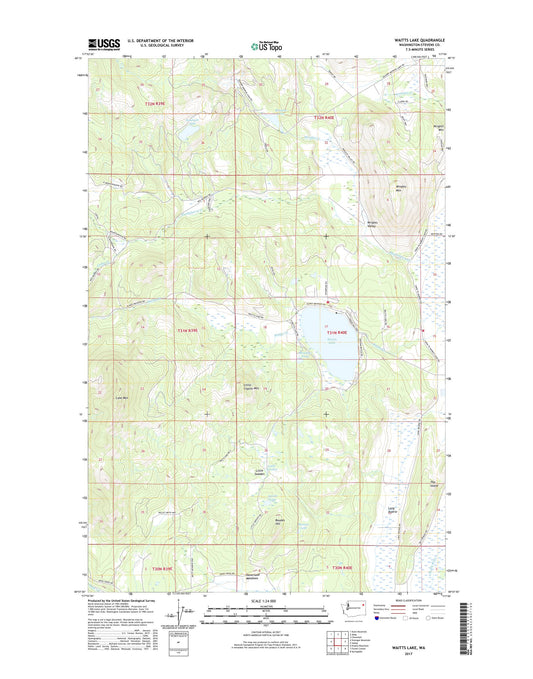 Waitts Lake Washington US Topo Map Image