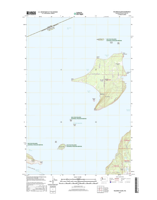 Waldron Island Washington US Topo Map Image