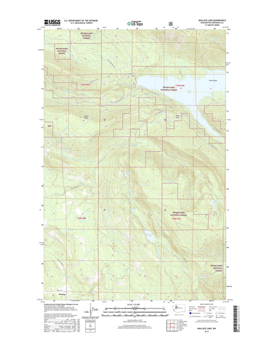 Wallace Lake Washington US Topo Map Image
