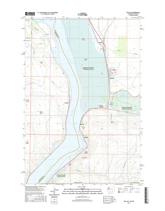 Wallula Washington US Topo Map Image