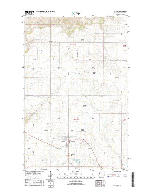 Waterville Washington US Topo Map Image