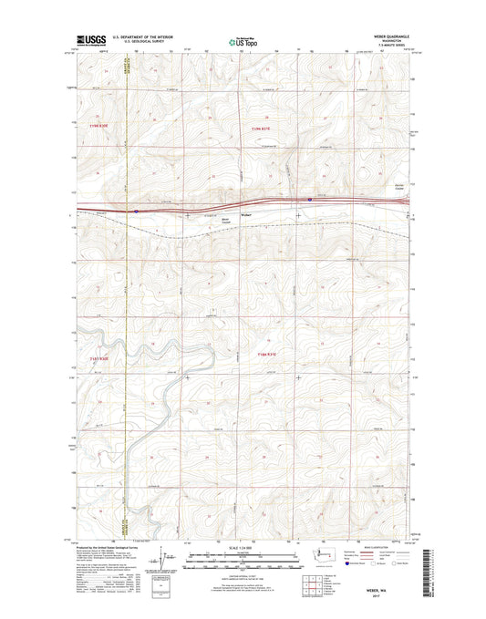 Weber Washington US Topo Map Image