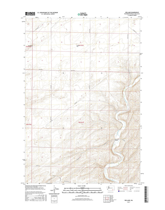 Welland Washington US Topo Map Image