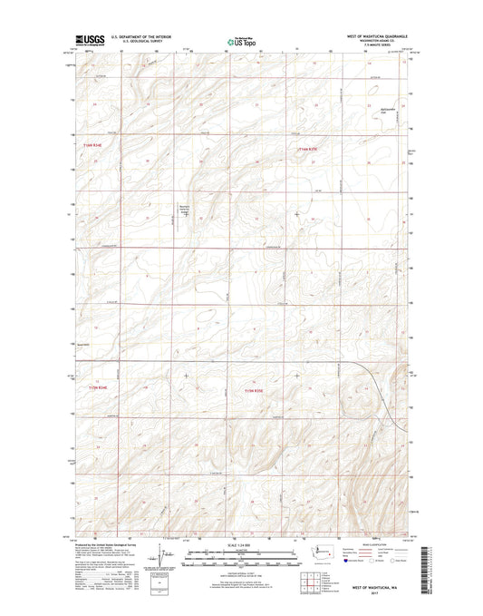 West of Washtucna Washington US Topo Map Image