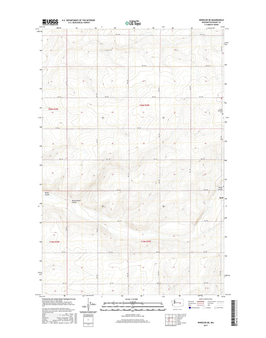 Wheeler NE Washington US Topo Map Image