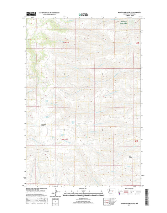 Whiskey Dick Mountain Washington US Topo Map Image