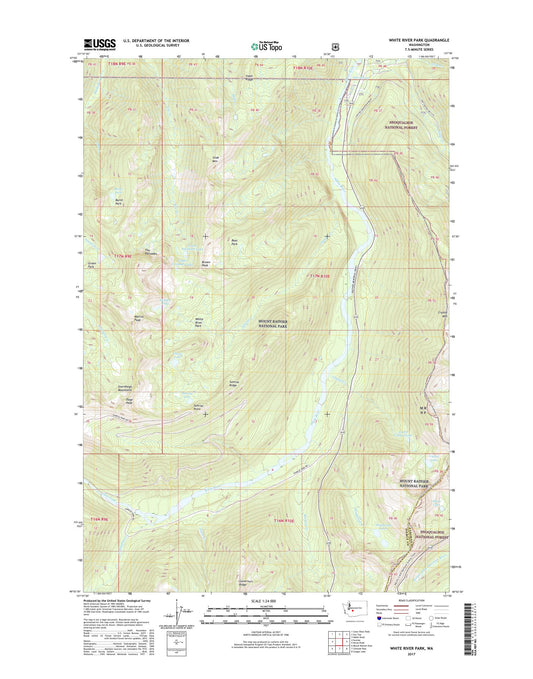 White River Park Washington US Topo Map Image