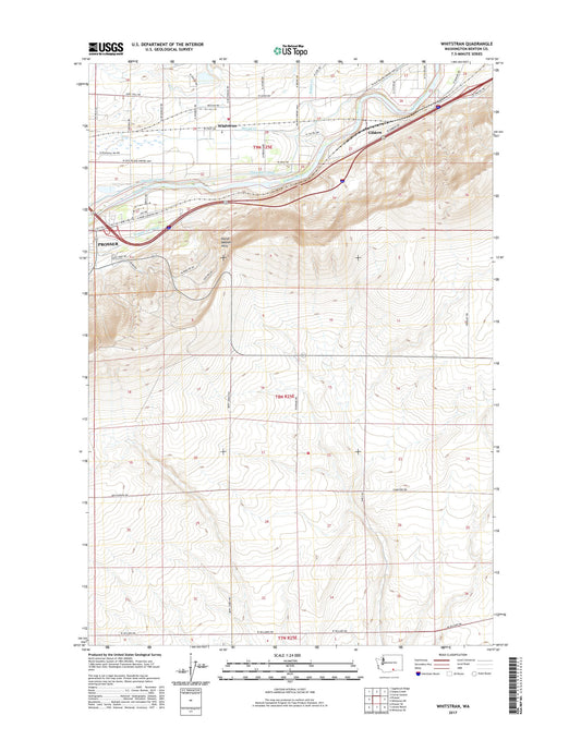 Whitstran Washington US Topo Map Image