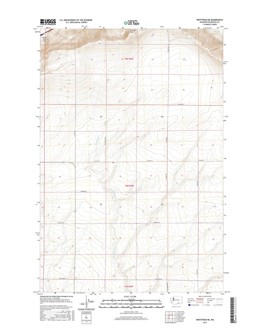 Whitstran NE Washington US Topo Map Image