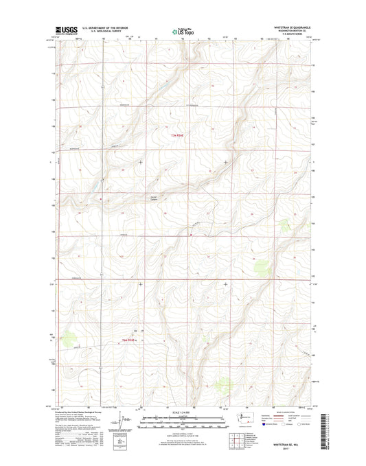 Whitstran SE Washington US Topo Map Image