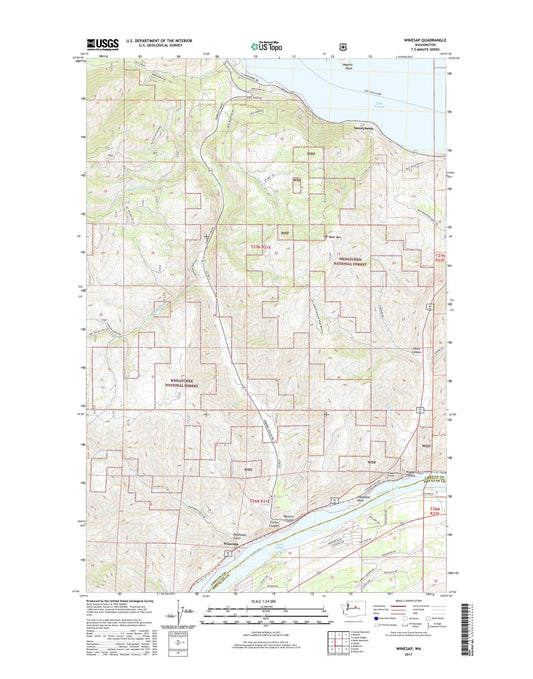 Winesap Washington US Topo Map Image