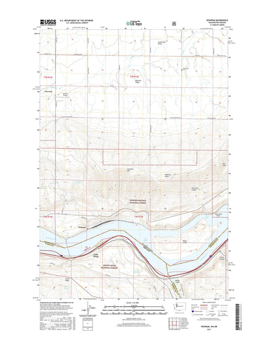 Wishram Washington US Topo Map Image