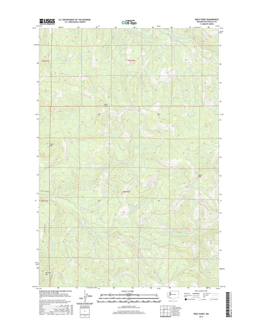 Wolf Point Washington US Topo Map Image