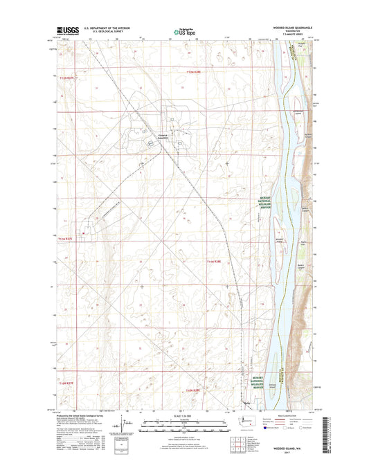 Wooded Island Washington US Topo Map Image