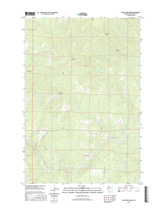 Woolford Creek Washington US Topo Map Image