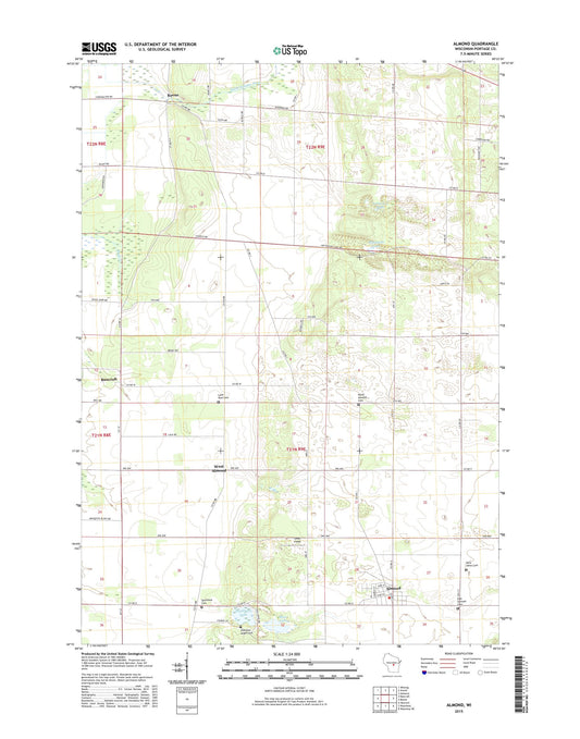 Almond Wisconsin US Topo Map Image
