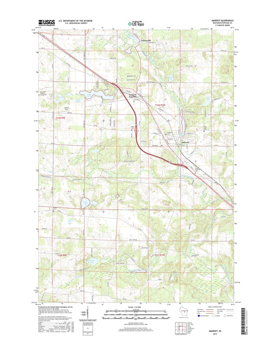 Amherst Wisconsin US Topo Map Image