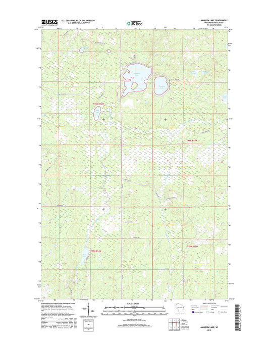 Amnicon Lake Wisconsin US Topo Map Image