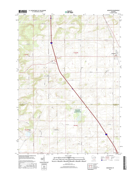 Arlington Wisconsin US Topo Map Image