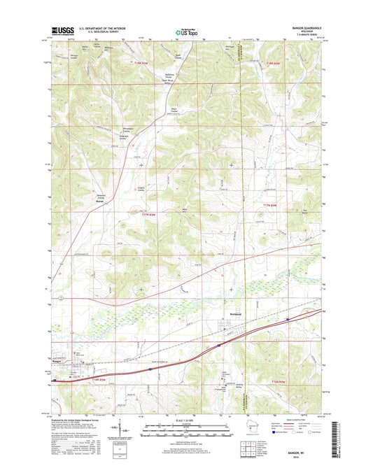 Bangor Wisconsin US Topo Map Image