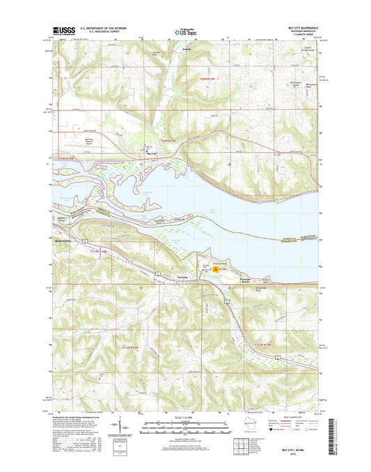 Bay City Wisconsin US Topo Map Image