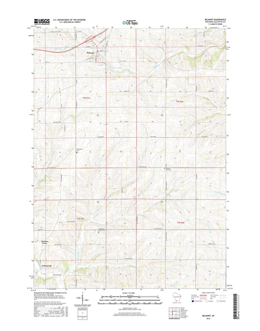 Belmont Wisconsin US Topo Map Image