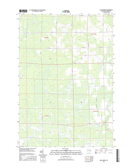 Black Brook Wisconsin US Topo Map Image