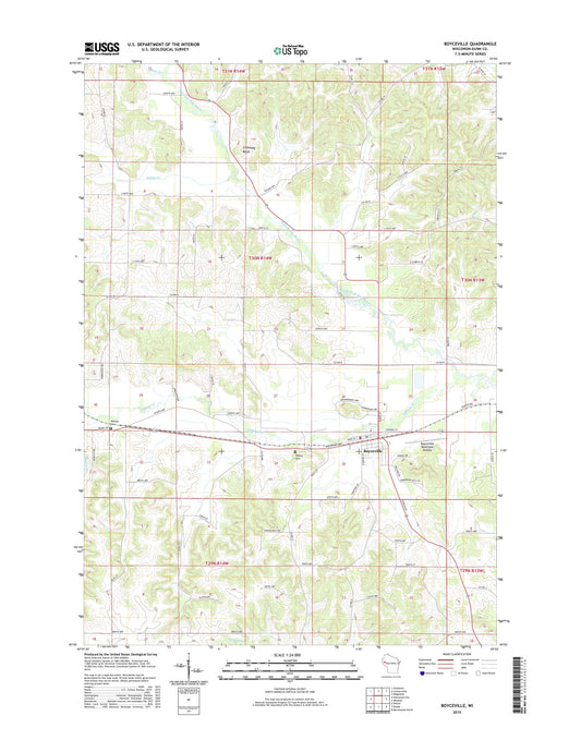 Boyceville Wisconsin US Topo Map Image