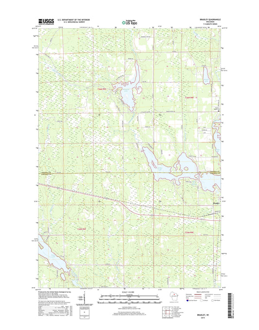 Bradley Wisconsin US Topo Map Image