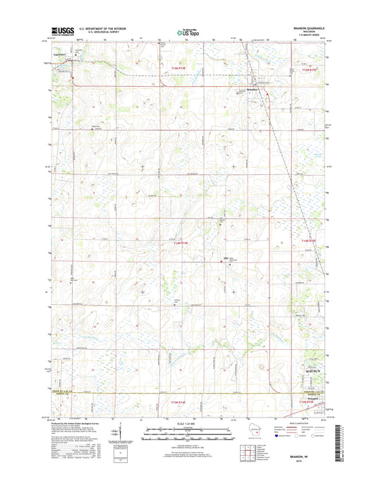 Brandon Wisconsin US Topo Map Image