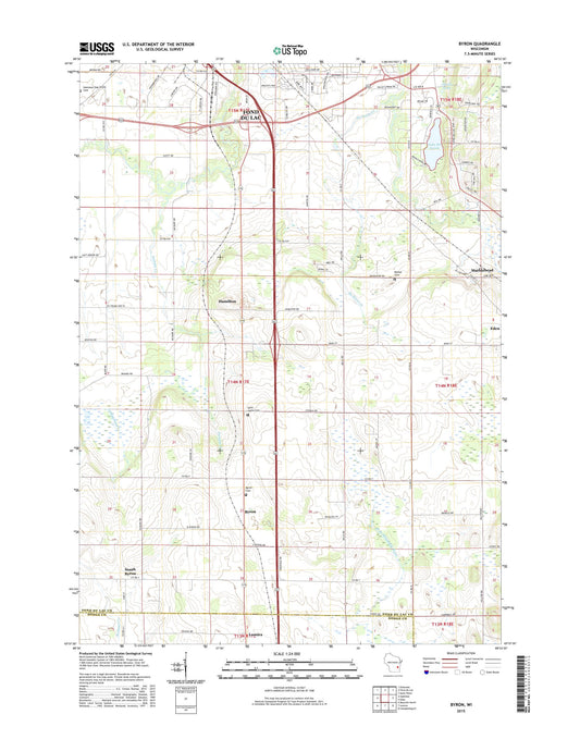 Byron Wisconsin US Topo Map Image