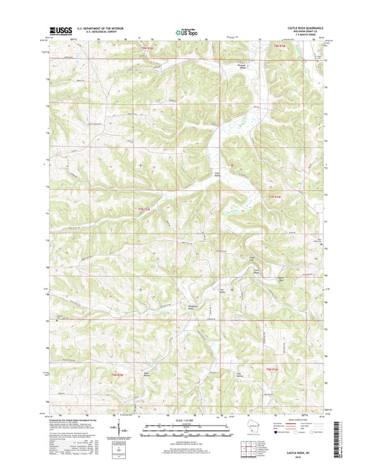 Castle Rock Wisconsin US Topo Map Image