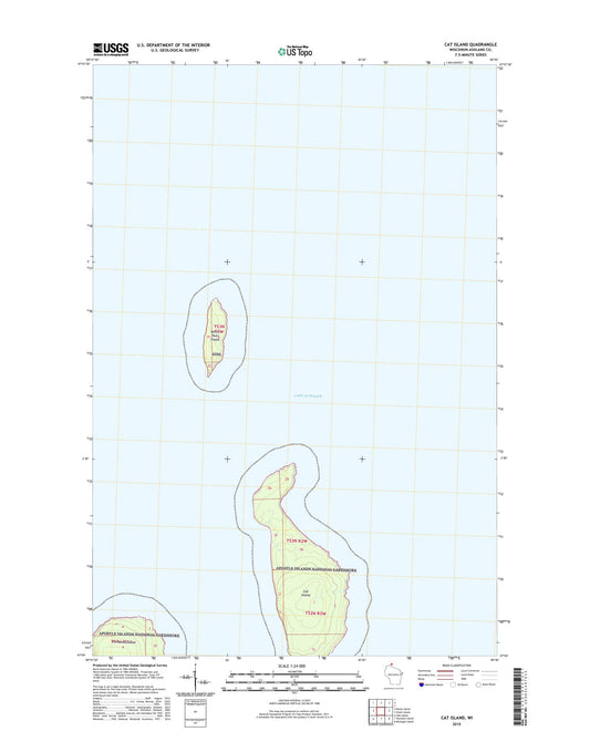 Cat Island Wisconsin US Topo Map Image