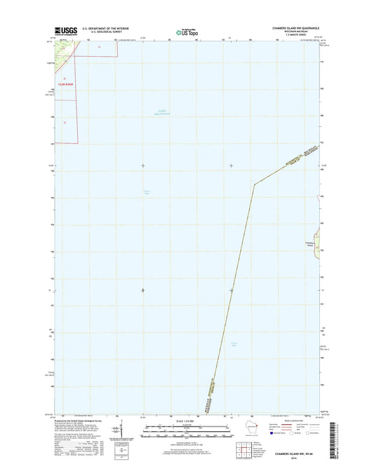 Chambers Island NW Wisconsin US Topo Map Image
