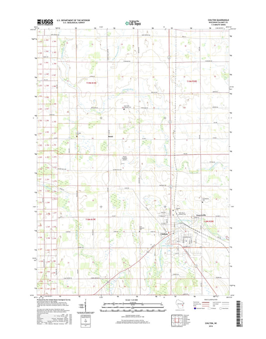 Chilton Wisconsin US Topo Map Image