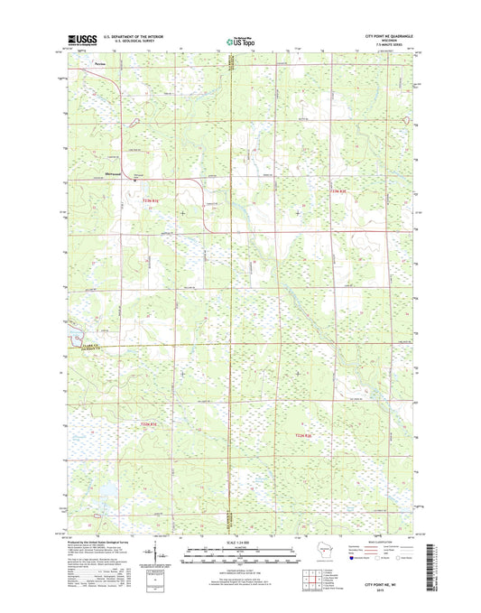 City Point NE Wisconsin US Topo Map Image