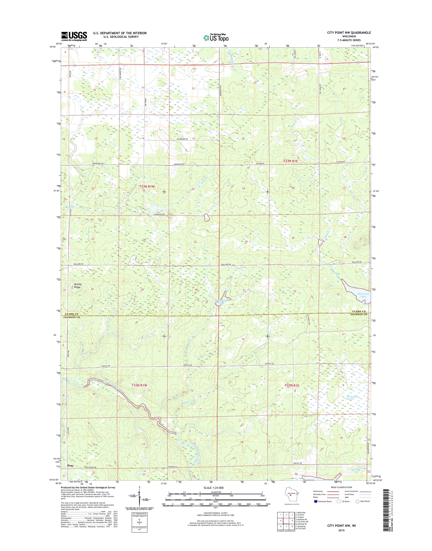 City Point NW Wisconsin US Topo Map – MyTopo Map Store