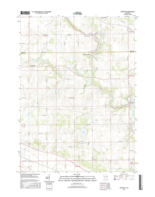Cooksville Wisconsin US Topo Map Image