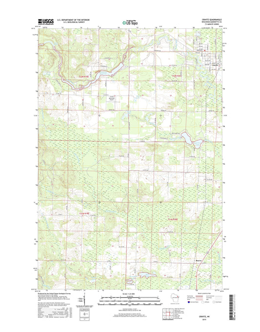 Crivitz Wisconsin US Topo Map Image