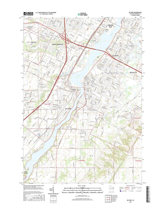 De Pere Wisconsin US Topo Map Image