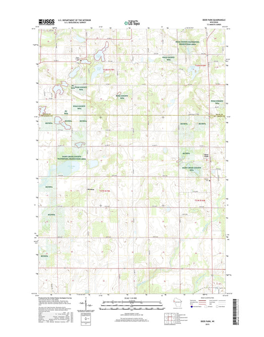 Deer Park Wisconsin US Topo Map Image