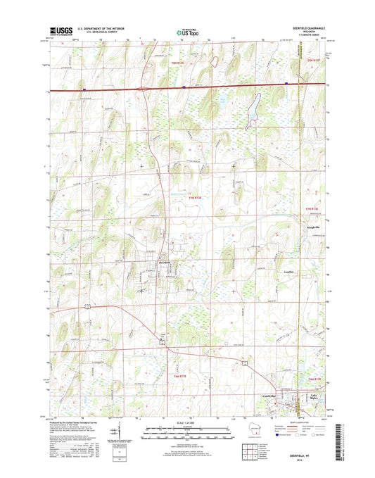 Deerfield Wisconsin US Topo Map Image