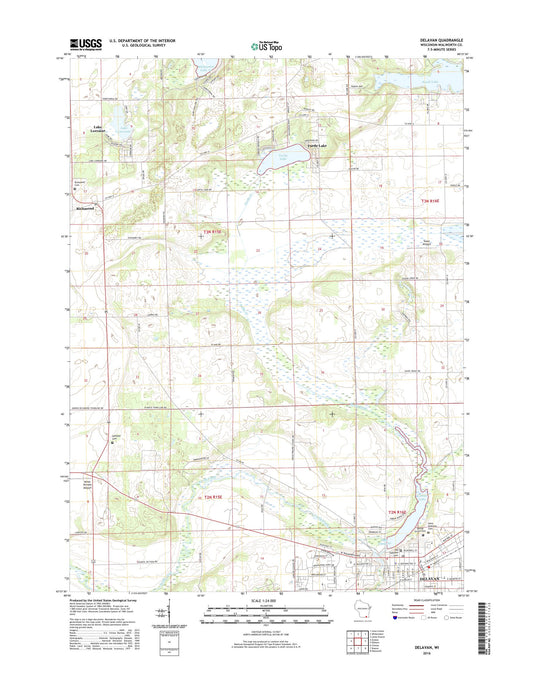 Delavan Wisconsin US Topo Map Image