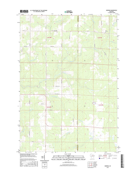 Doering Wisconsin US Topo Map Image