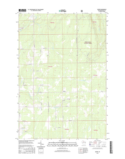 Dover Wisconsin US Topo Map Image