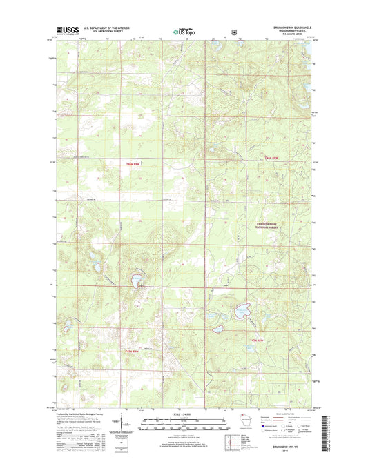 Drummond NW Wisconsin US Topo Map Image