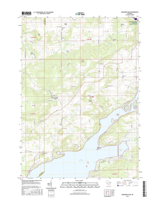 Durwards Glen Wisconsin US Topo Map Image