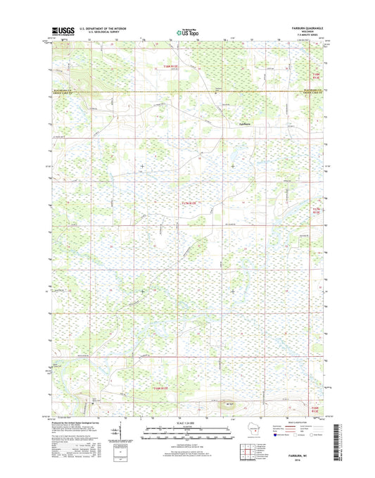 Fairburn Wisconsin US Topo Map Image