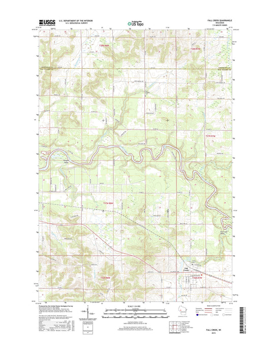 Fall Creek Wisconsin US Topo Map Image